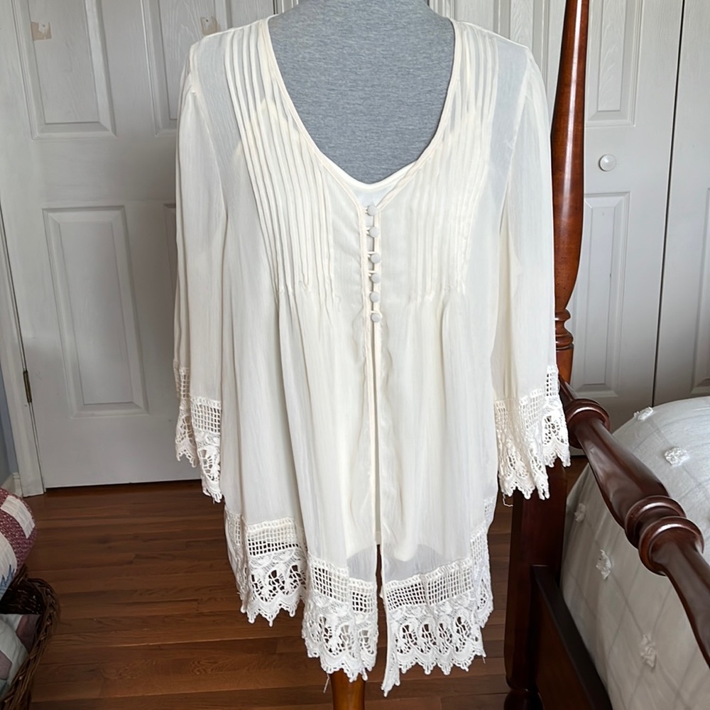 EUC Adiva 2 pc tank top and blouse, size 1XL